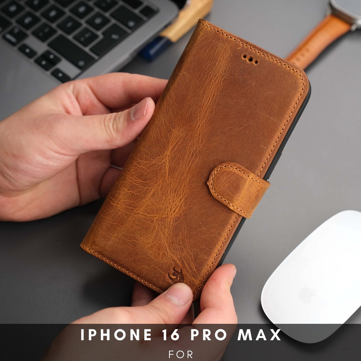 Casper iPhone 16 Pro Max Wallet Case Leather MagSafe