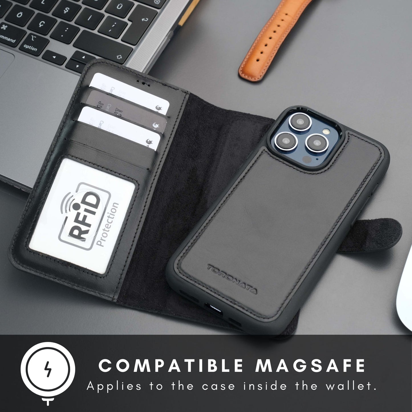 Casper Leather iPhone 14 Pro Max Wallet Case | MagSafe
