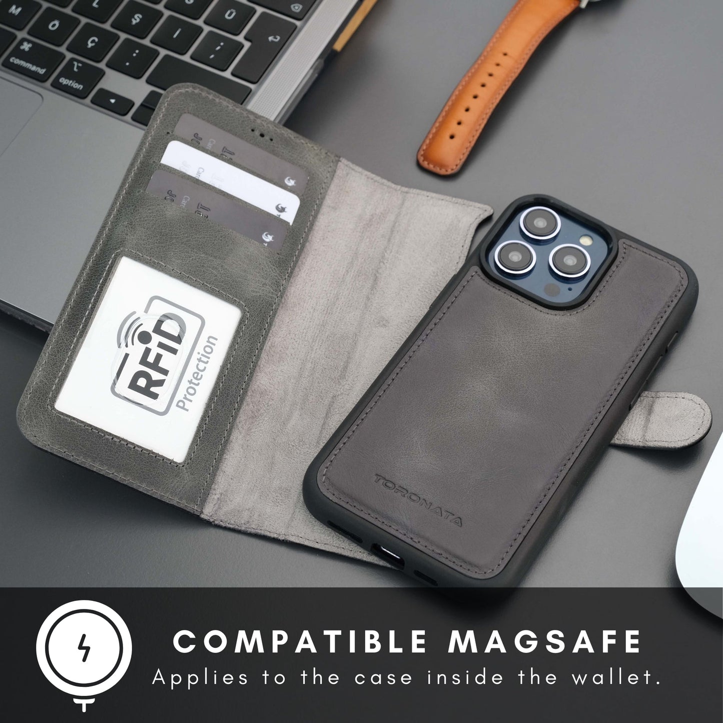 Casper Leather iPhone 14 Pro Max Wallet Case | MagSafe