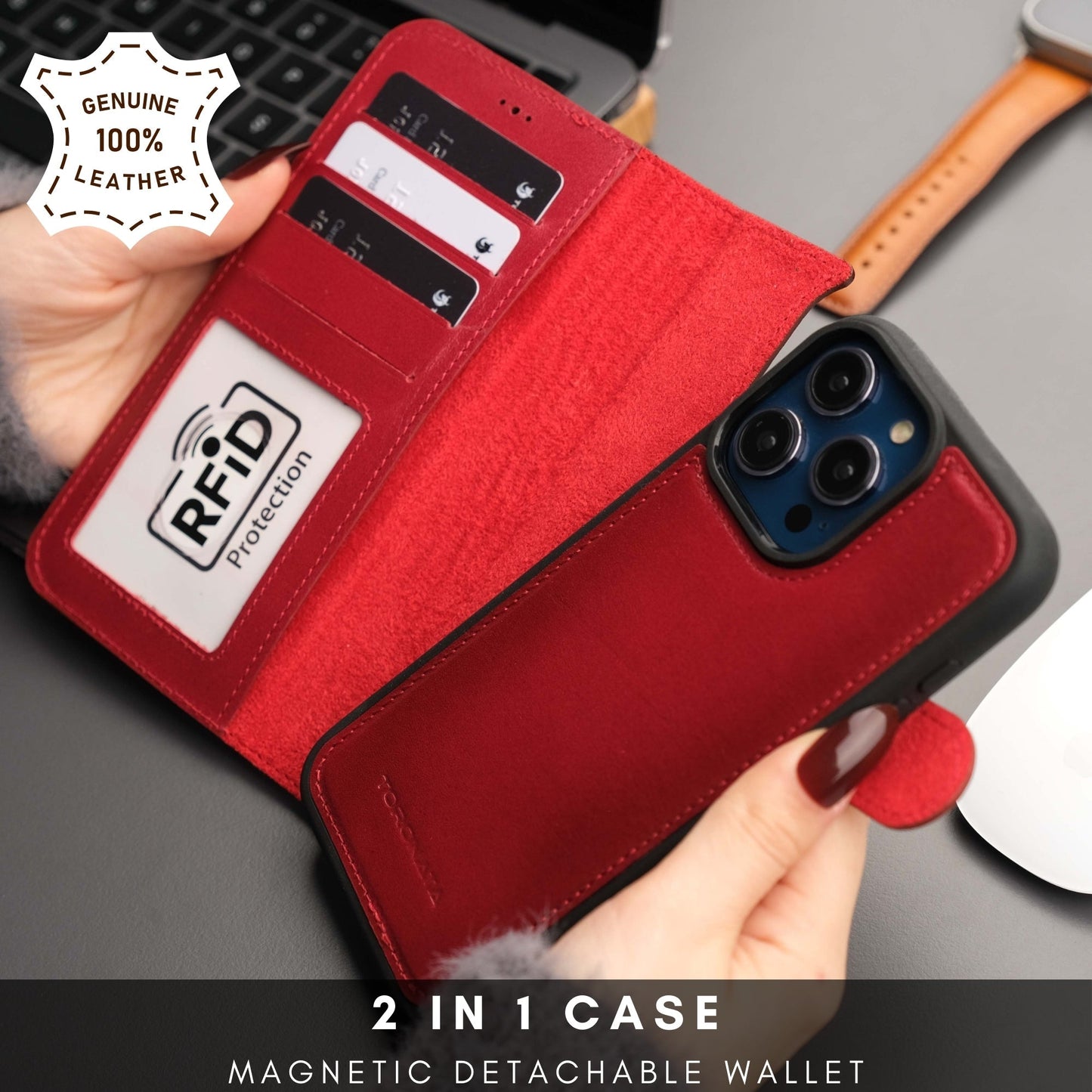 Casper Leather iPhone 14 Pro Max Wallet Case | MagSafe