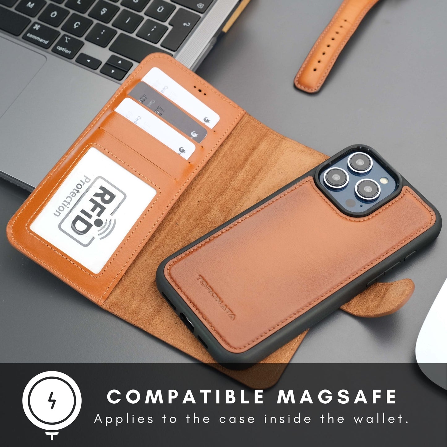 Casper Leather iPhone 14 Pro Wallet Case | MagSafe