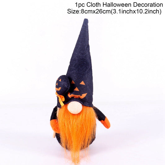 Color: 3style - Halloween Dwarf Doll Ghost Festival Goblin Rudolph Faceless Dolls Holiday Ornaments Window Decorations