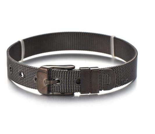 Stainless Steel Slider Bracelet -Black-0