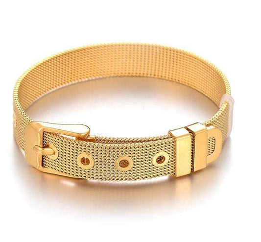 Stainless Steel Slider Bracelet -Gold-0