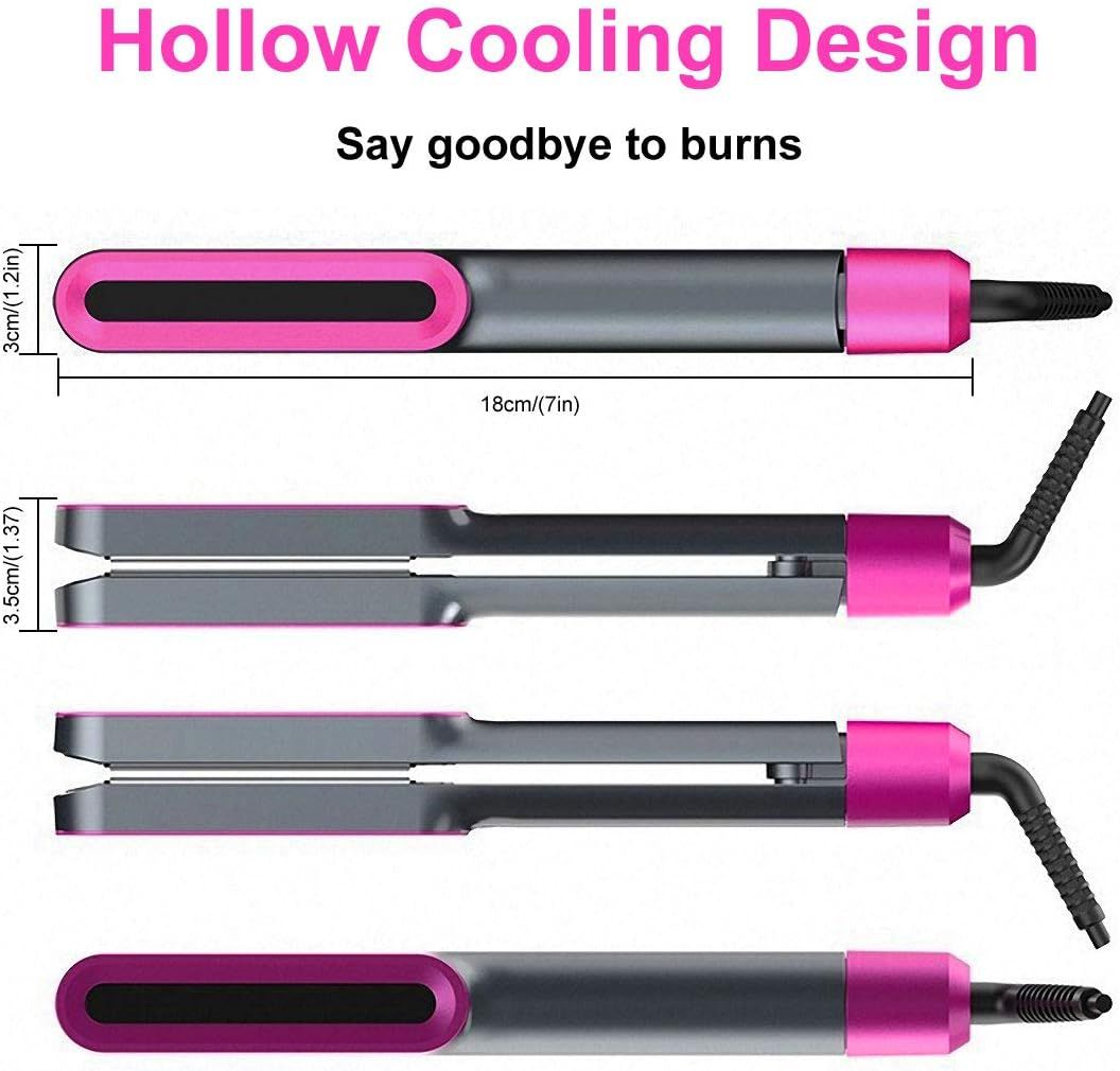 2 in 1 Hair Straightener and Curler, Professional Flat Iron for All Hair Styles, Less Frizz, Shinier & Smoother Hair
