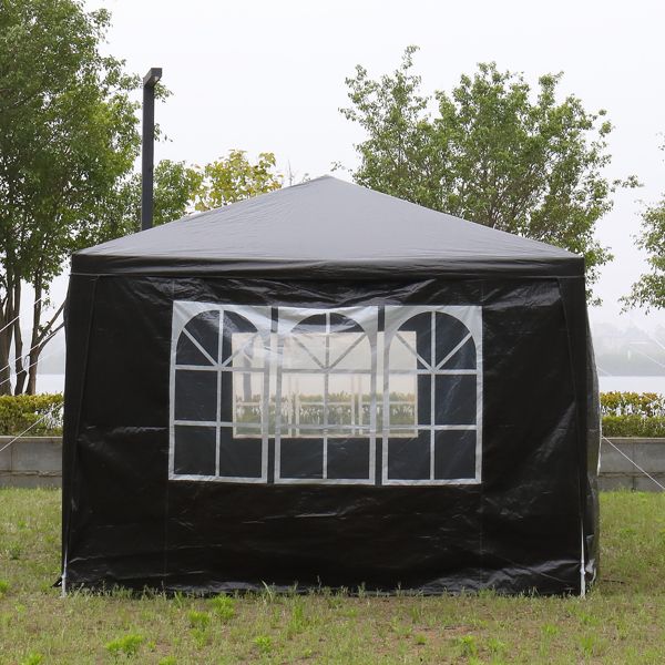 10'x30' Outdoor Party Tent with 8 Removable Sidewalls, Waterproof Canopy Patio Wedding Gazebo, Black