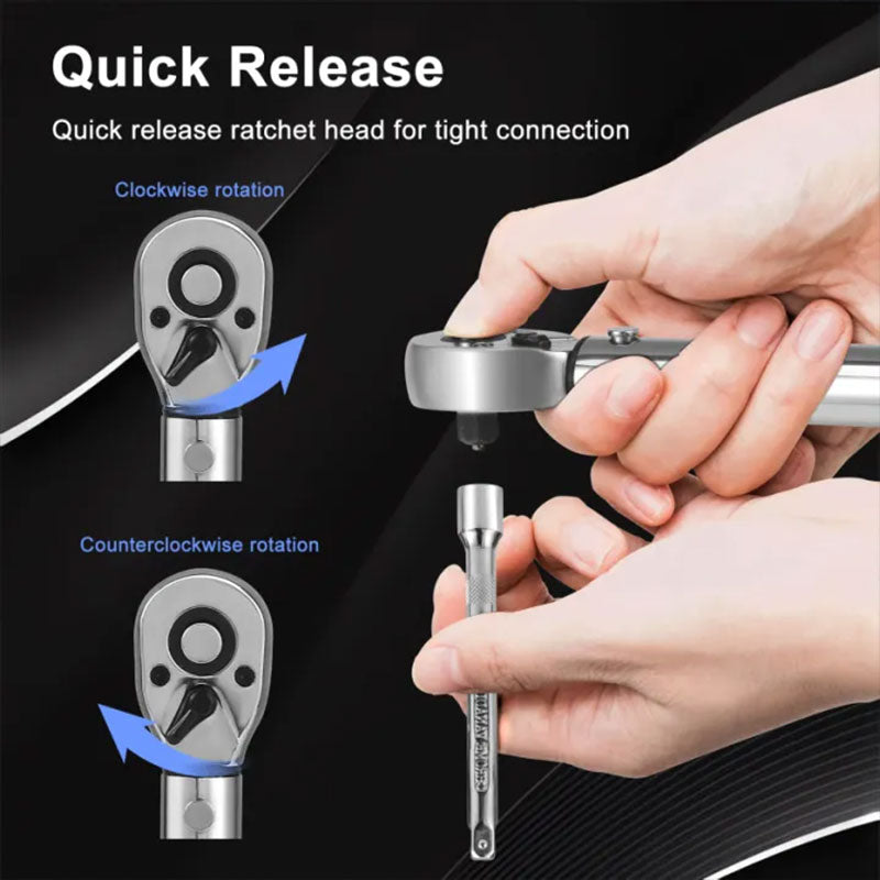 Eprolo 15-piece bike torque wrench set with adjustable ratchet, 2-24Nm preset torque, and 1/4 inch drive for precise bike repairs