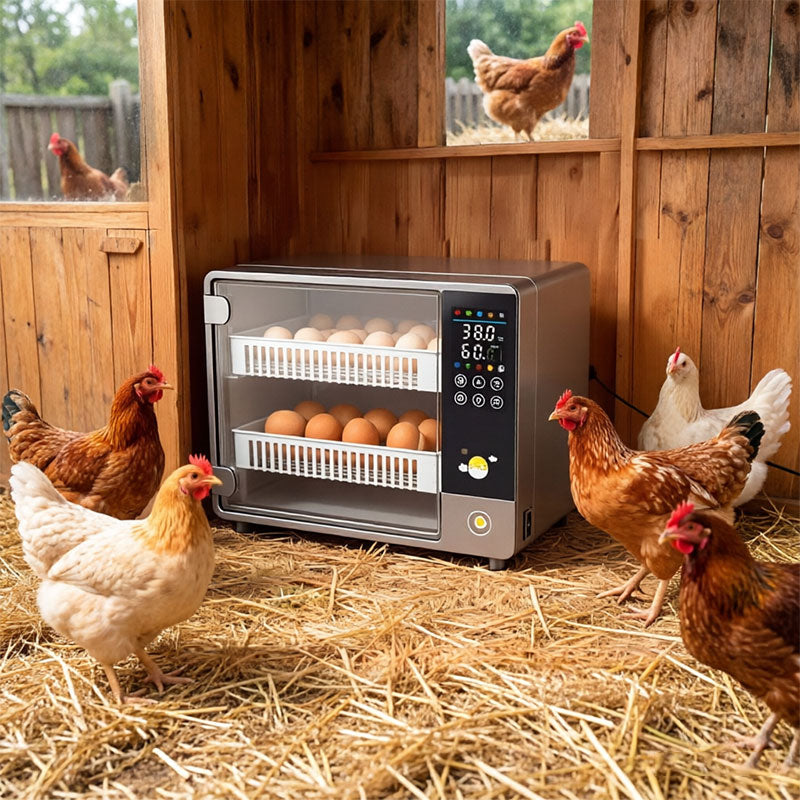 eprolo 24 egg incubator with automatic turner, digital touchscreen hatchery machine for chicken, duck, and quail eggs