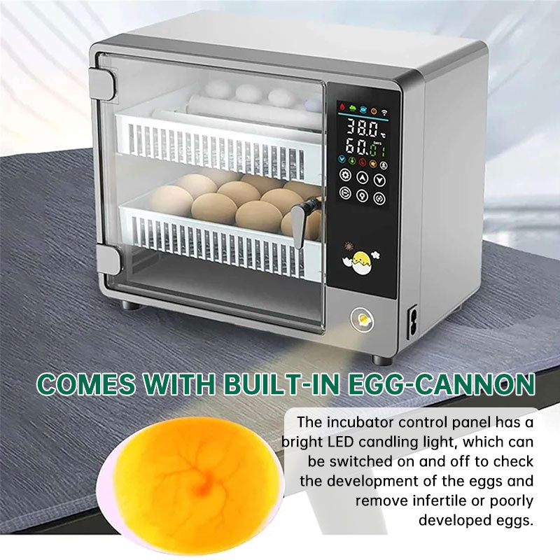 eprolo 24 Egg Incubator with automatic turner and digital control, hatchery machine for chicken, duck, and quail eggs.