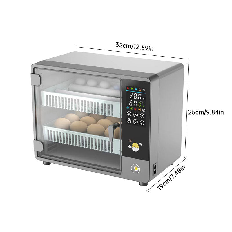 Eprolo 24 egg incubator with automatic turner, digital control hatchery machine for chicken, duck, and quail eggs.