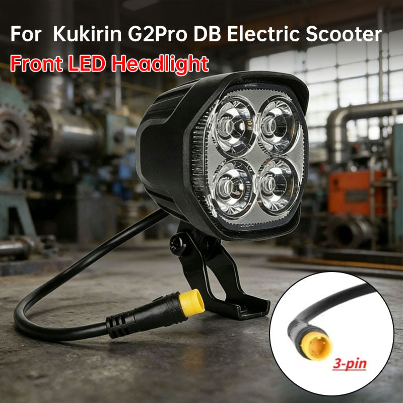 A89E Replacement Headlight for Kukirin G2 Pro DB Electric Scooter, Waterproof LED Front Light Bulb Assembly - American Smart