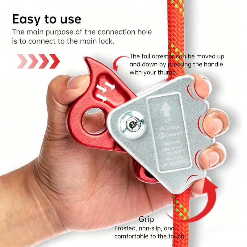 Auto Lock Carabiner & Rope Grab – High Altitude Fall Protection Safety Hook - American Smart