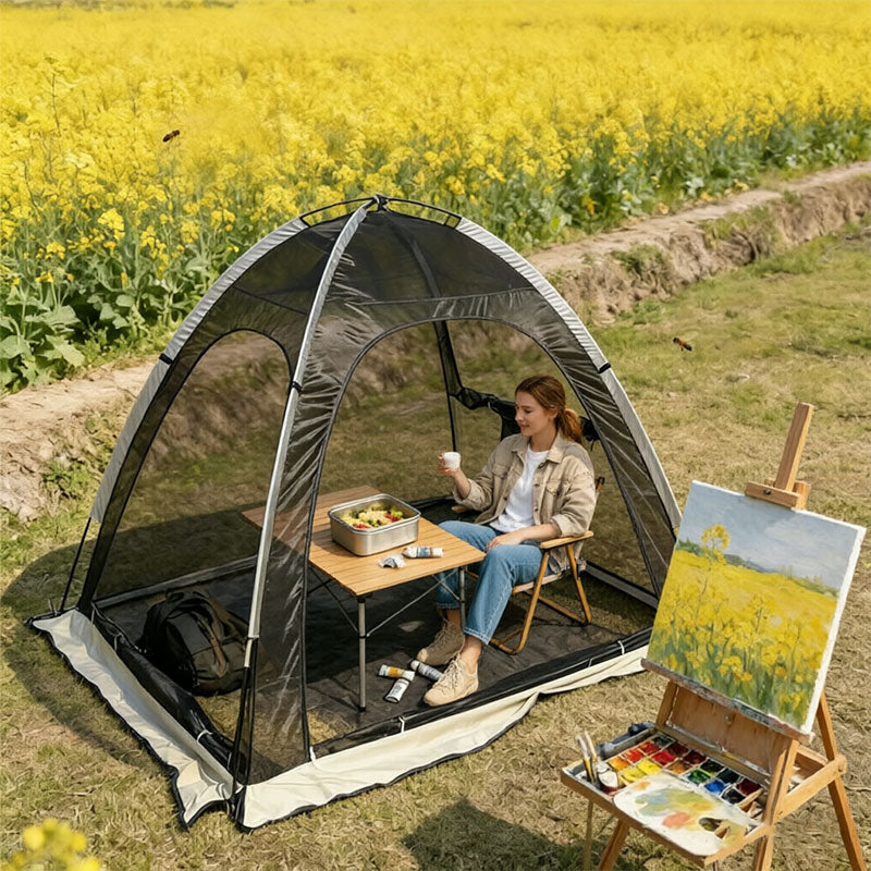 Cool Mesh Tent with Mosquito-Proof Design — Double-Sized Anti-Insect Screen Canopy for Weekend Outdoor Relaxation - American Smart