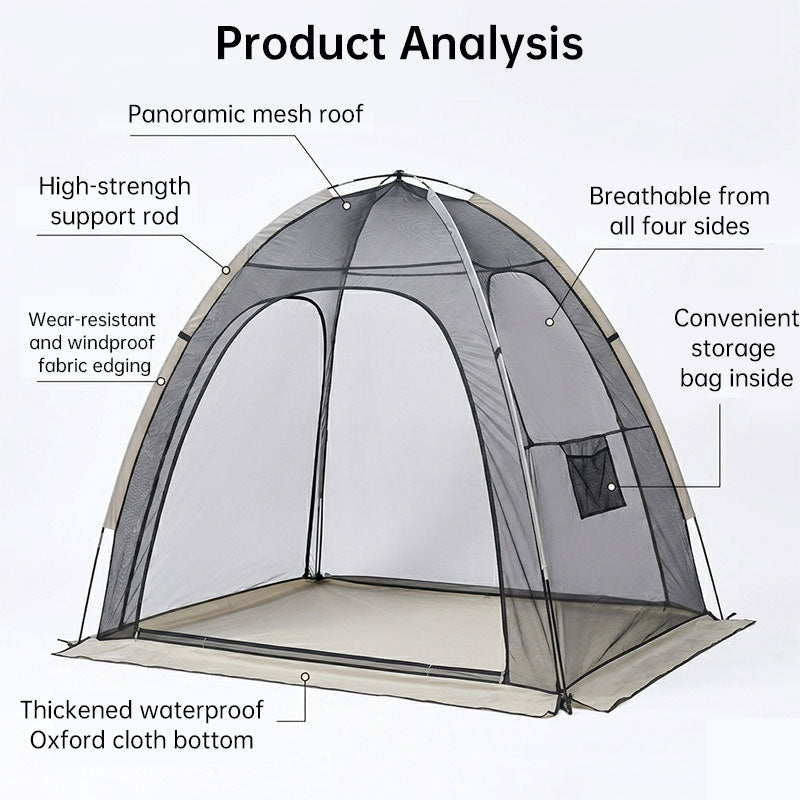 Cool Mesh Tent with Mosquito-Proof Design — Double-Sized Anti-Insect Screen Canopy for Weekend Outdoor Relaxation - American Smart