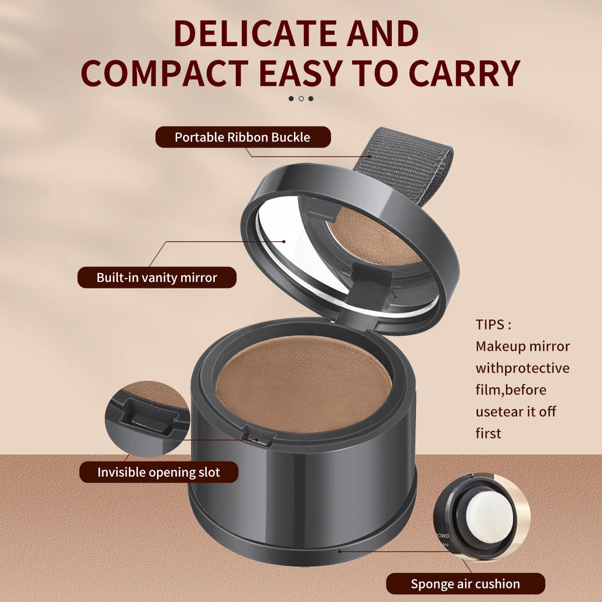 eprolo hairline powder contour for forehead, waterproof and sweat-proof hair replacement shadow filling.