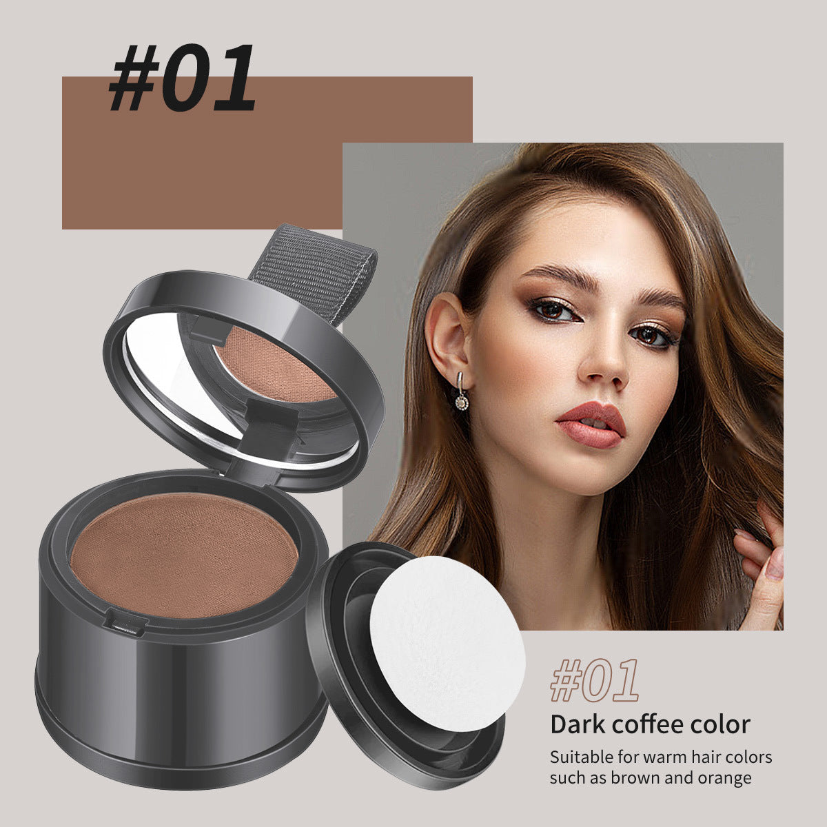 Eprolo hairline powder for contouring and filling forehead hair, waterproof and sweat-proof hair replacement shadow.