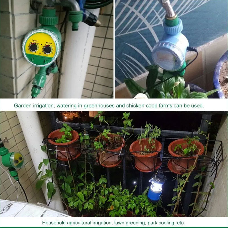 Digital Programmable Water Timer for Garden Irrigation - LCD Display, Automatic On/Off, Weatherproof Design - American Smart
