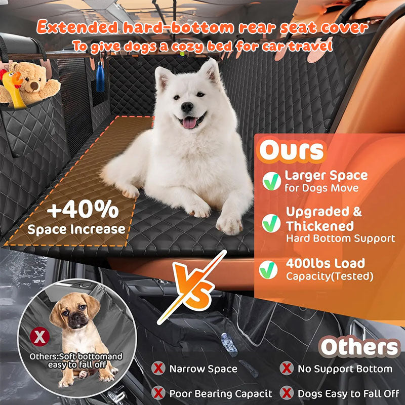 Dog Car Hammock Seat Cover, Waterproof 600D Oxford Fabric Pet Seat Protector for Back Seat, Scratch Proof & Anti-Slip - American Smart