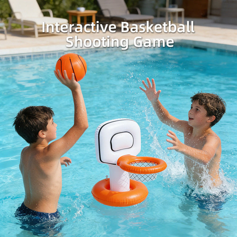 Inflatable pool basketball hoop by eprolo, designed for kids water games and summer pool parties, with vibrant colors and sturdy build.