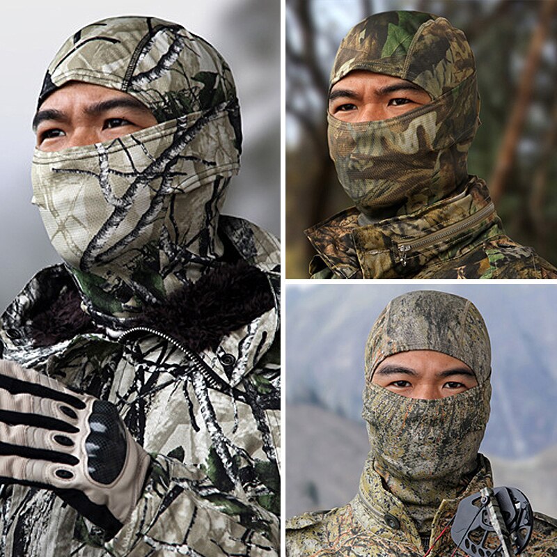 Eprolo jungle camouflage full face balaclava for cycling, hunting, airsoft, and tactical military outdoor sports.