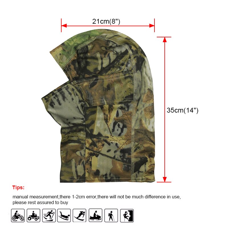Eprolo jungle camouflage full face balaclava for cycling, hunting, and tactical sports, covering the head and face with military pattern.