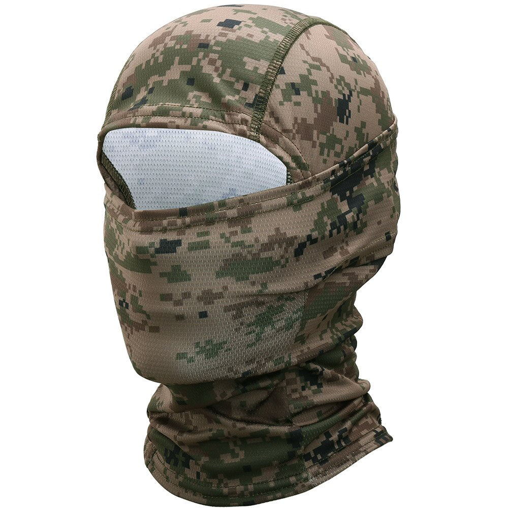 Eprolo jungle camouflage balaclava full face mask for cycling, hunting, airsoft, and tactical sports, with ninja-style design.