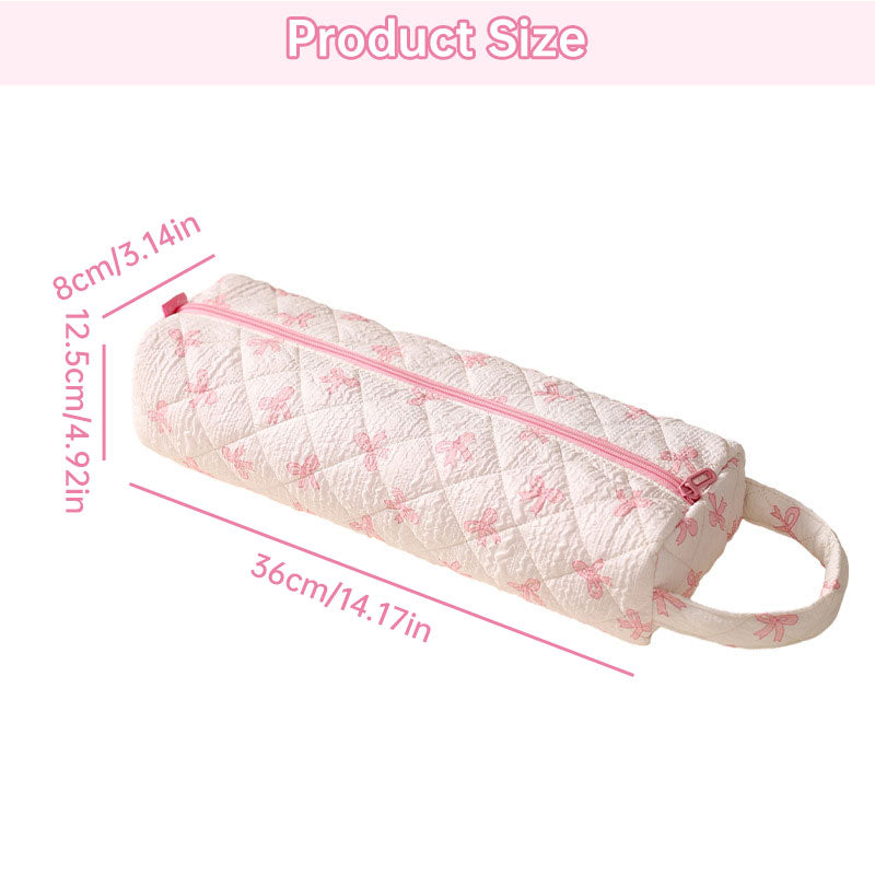 Eprolo padded hair dryer and curling iron storage bag with handle, large cotton dustproof travel case for styling tools