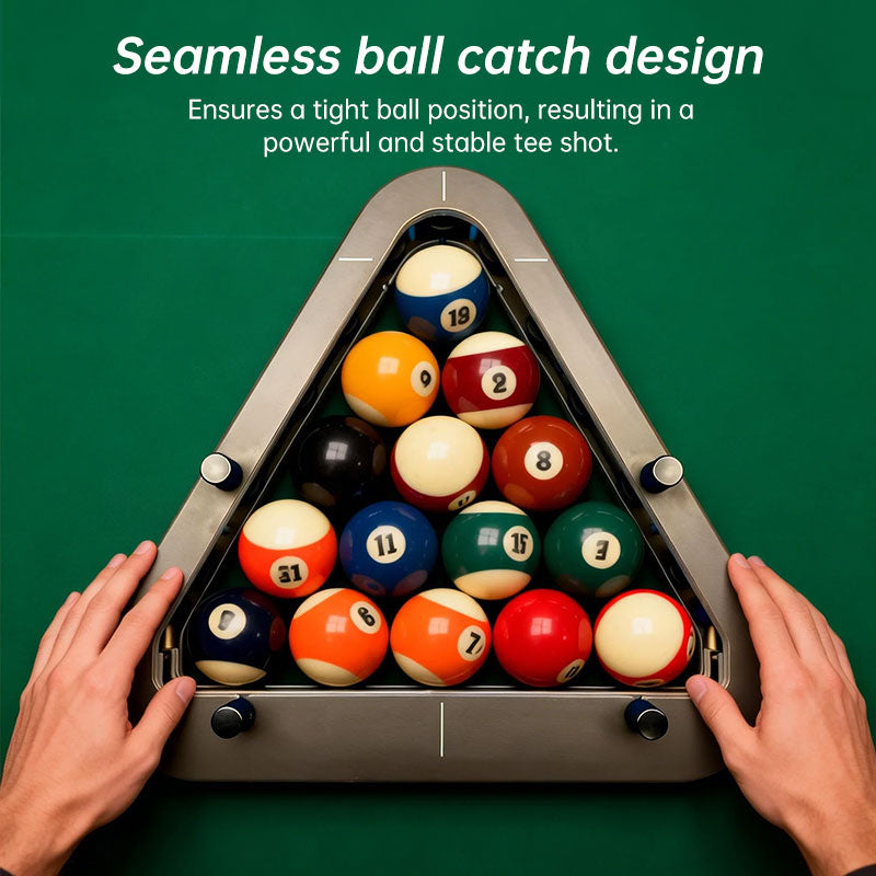 Precision Professional billiard ball rack by eprolo, solid wood zero-gap 8-ball and 9-ball pool rack with sleek design.