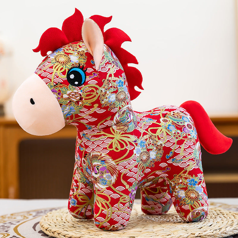 Eprolo 2026 Year of the Horse plush doll, 15/20cm soft stuffed animal, holiday mascot for family home decor and New Year celebrations