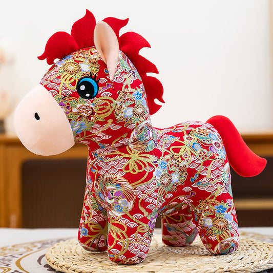 Eprolo 2026 Year of the Horse plush doll, 15/20cm soft stuffed animal, holiday mascot for family home decor and New Year celebrations