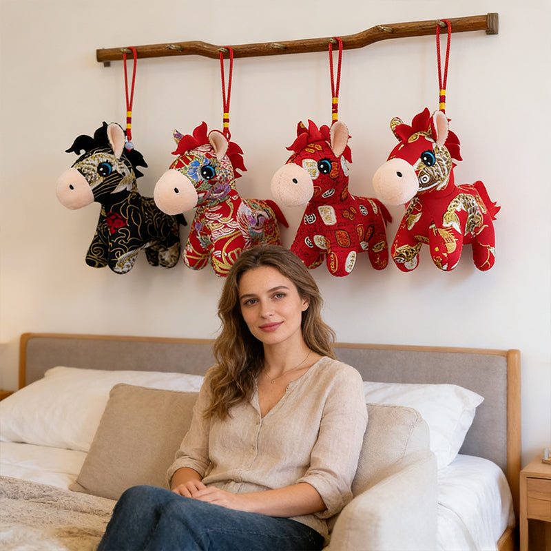 Eprolo 2026 Year of the Horse plush doll, 15/20cm soft stuffed animal, holiday mascot for home decoration and New Year celebrations