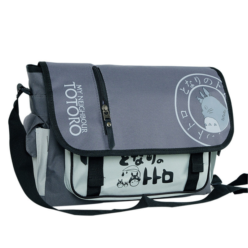 Eprolo Miyazaki Hayao Totoro shoulder bag featuring Totoro character, anime-themed backpack with a sturdy strap and detailed design.