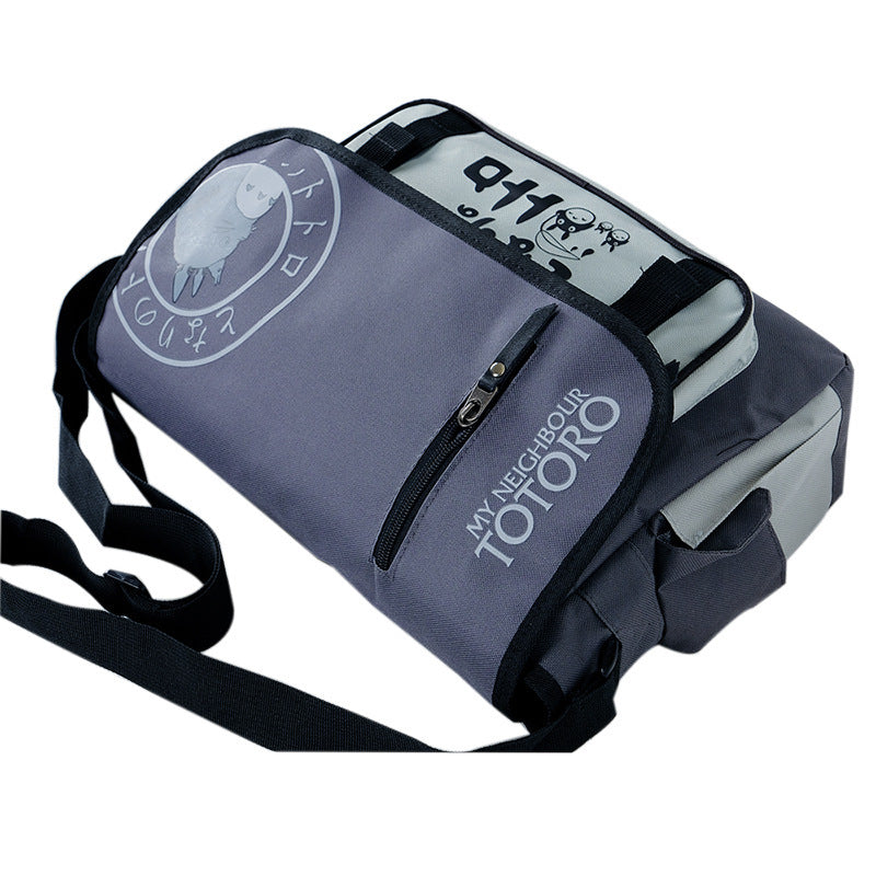 Eprolo Miyazaki Hayao Totoro shoulder bag featuring a cute Totoro design, perfect for anime fans and students.