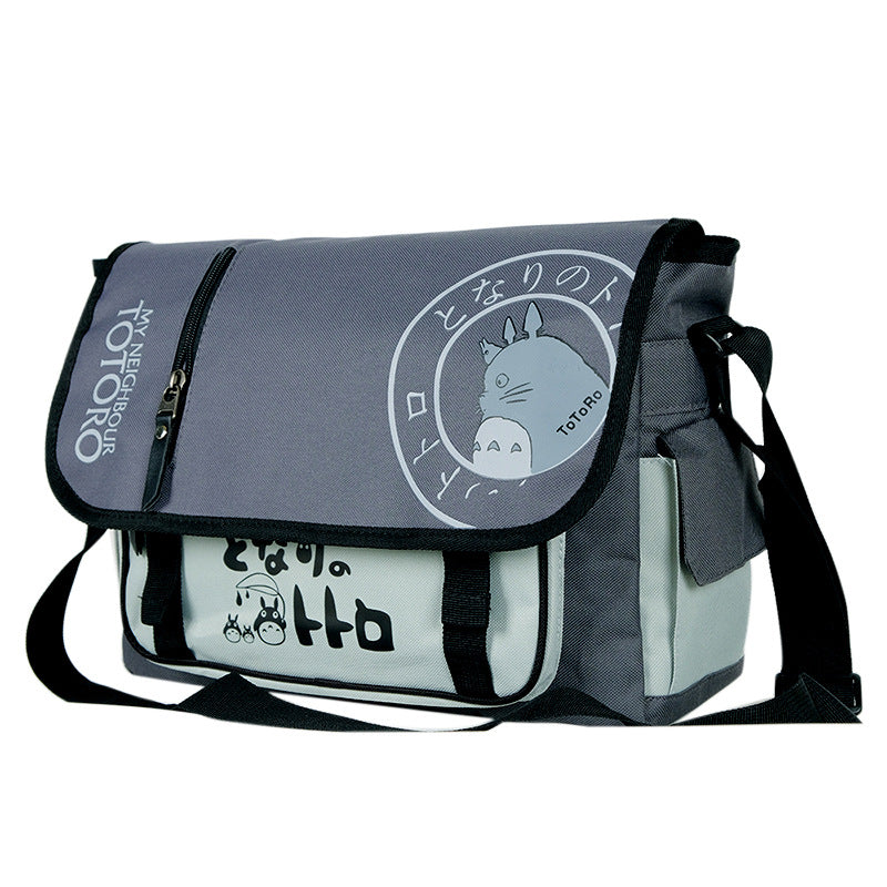 Eprolo Miyazaki Totoro shoulder bag featuring Totoro character, student backpack design, anime merchandise with colorful details.