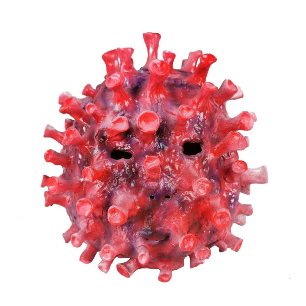 Eprolo Halloween virus latex mask with horror design, role-playing headgear, perfect for cosplay and Halloween costumes.