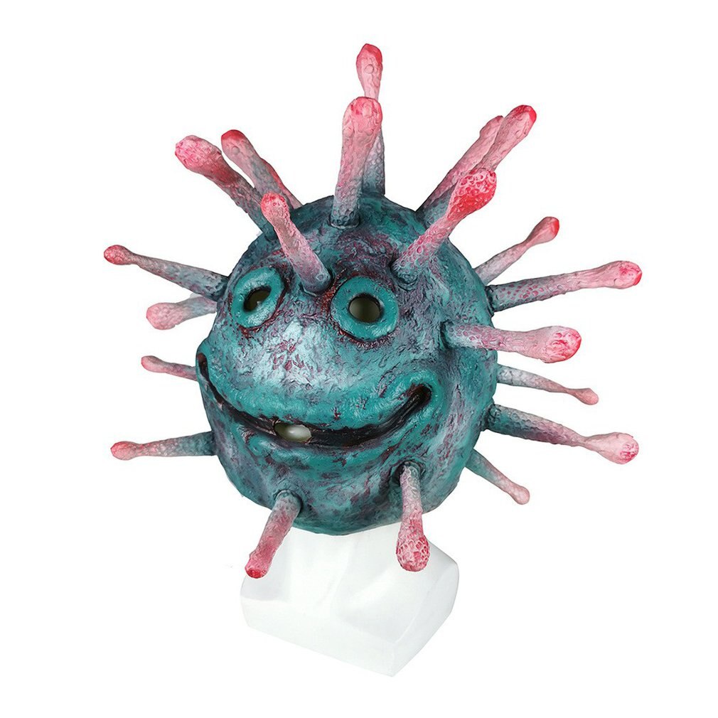 Eprolo Halloween virus latex mask with horror design, role-playing headgear for cosplay and Halloween costumes.