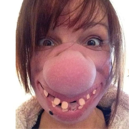 Latex clown mask for adults, half-face horror costume with scary design, ideal for Halloween party and masquerade decor.