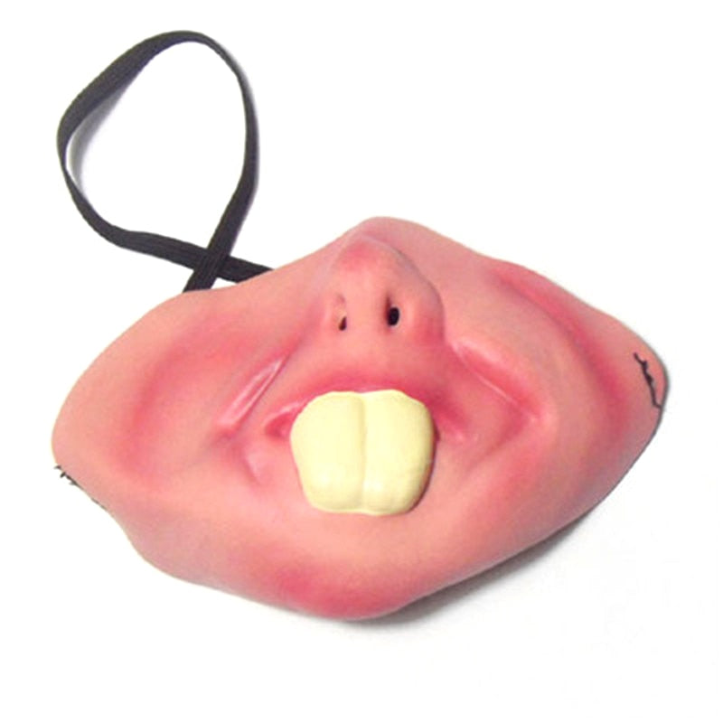 Eprolo funny adult latex clown mask with half-face design for Halloween cosplay and scary masquerade party decoration.