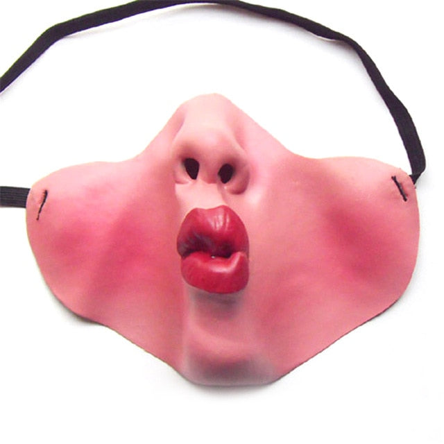 Eprolo funny adult latex clown mask for Halloween, horror-inspired half-face masquerade mask with scary clown design for parties