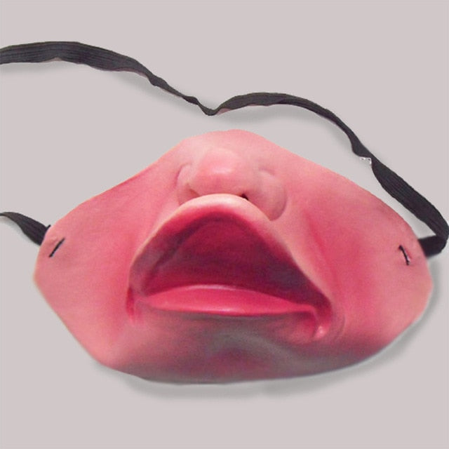 Latex clown mask for adults, scary half-face cosplay mask, perfect for Halloween parties and masquerades, by eprolo