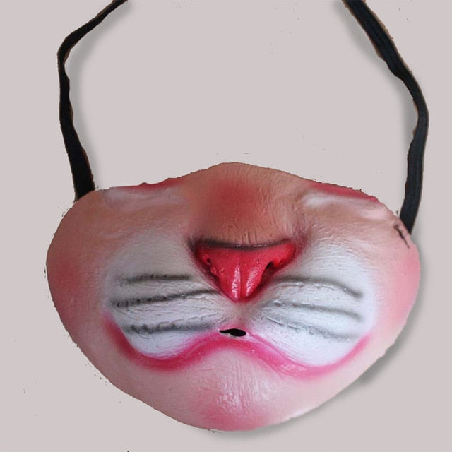 Eprolo funny adult clown mask made of latex, half-face horror masquerade mask for Halloween party and cosplay decorations