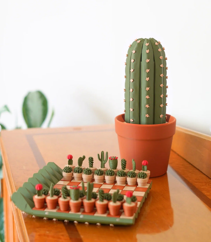 CactiChess - Roll-Up Cactus Chess Set Cactus Chess Game - American Smart
