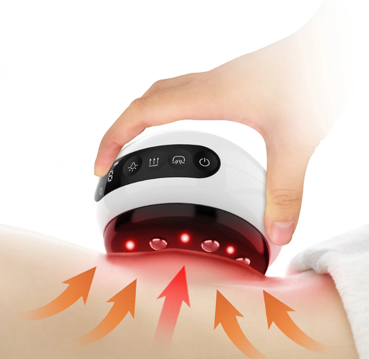 eprolo intelligent Gua Sha cupping device with LCD display, for body massage, scraping, meridian dredging, hot compress, and red light therapy