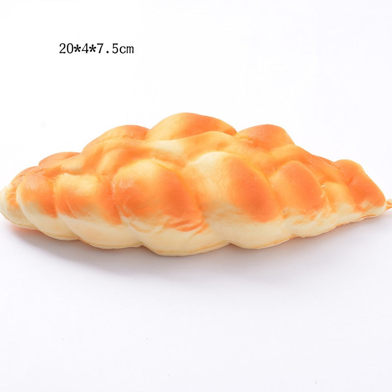 Eprolo squishy food toy set featuring realistic bread, toast, and donuts for stress relief and desktop decoration.