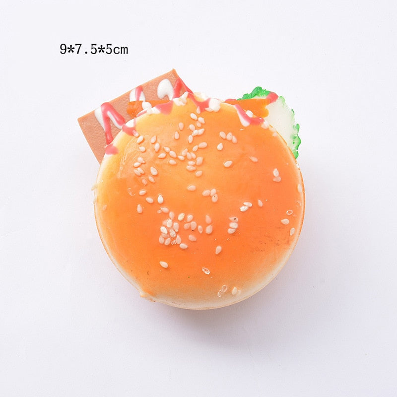 Eprolo squishy food toy set featuring realistic bread, toast, and donuts, perfect for stress relief and desktop decoration.