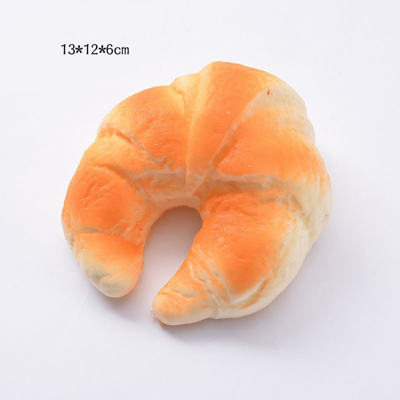 Eprolo squishy food toy set featuring realistic bread, toast, and donuts for stress relief and desktop decoration.