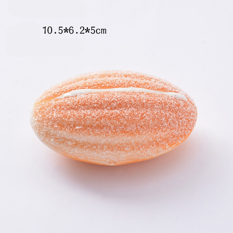 Eprolo squishy food toys including bread, toast, and donuts, soft slow-rising stress relief toys for desktop decoration and fun.