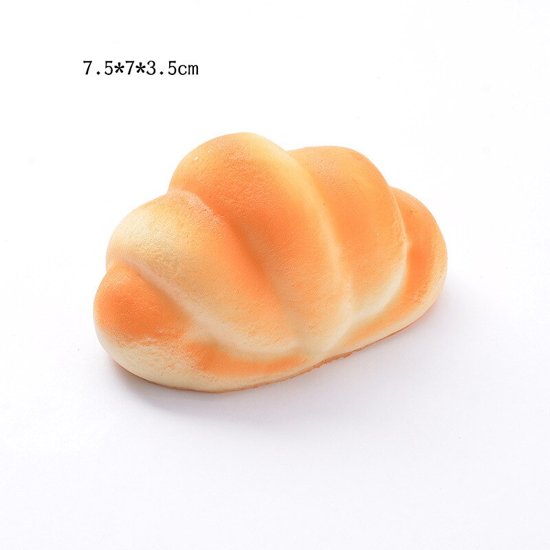 Eprolo squishy food toy set featuring realistic bread, toast, and donut designs for stress relief and desktop decoration.