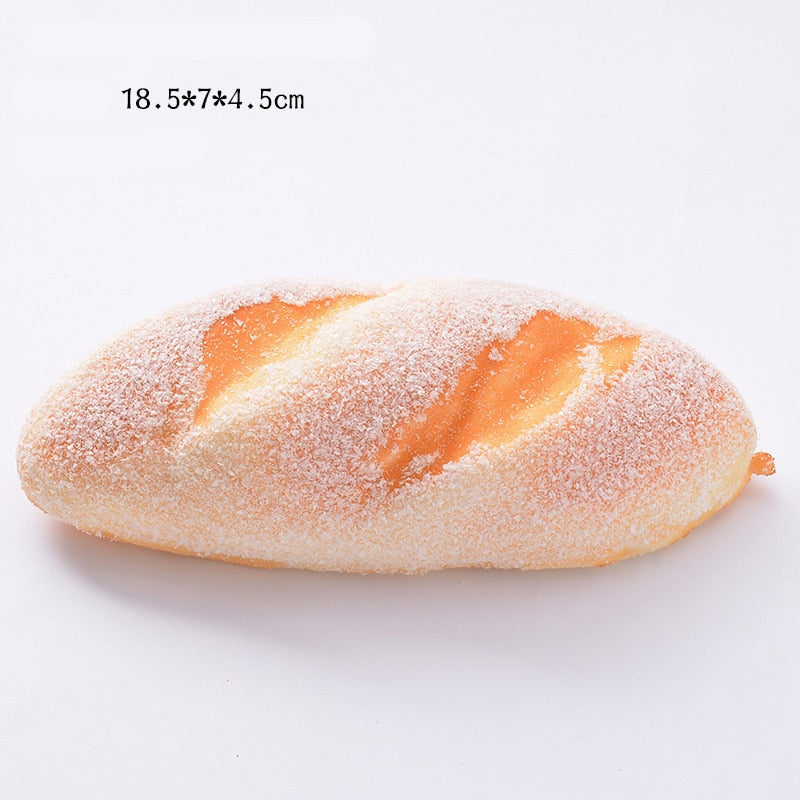 Eprolo squishy food toy set featuring realistic bread, toast, and donuts for stress relief and desktop decoration