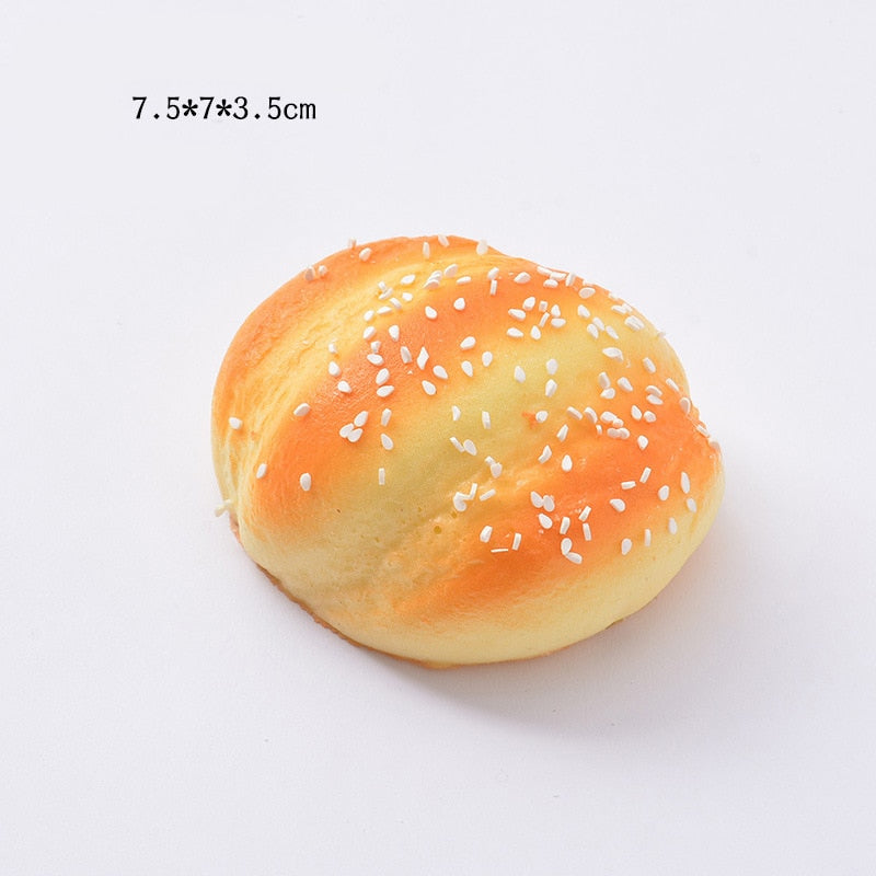 Eprolo squishy bread, toast, and donuts stress relief toy set, featuring slow-rising, realistic food-shaped desktop decorations.